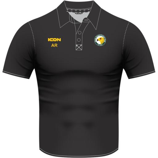 HAWK GREEN CRICKET CLUB ACTIVE Polo Shirt BLACK- Senior