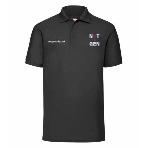 Next Gen Pique Polo Shirt Black - ADULTS