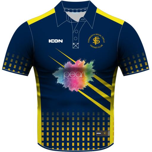 FARNWORTH SOCIAL CIRCLE CRICKET CLUB (SENIOR SECTION) HYBRID + MATCH SHIRT S/S - JUNIOR