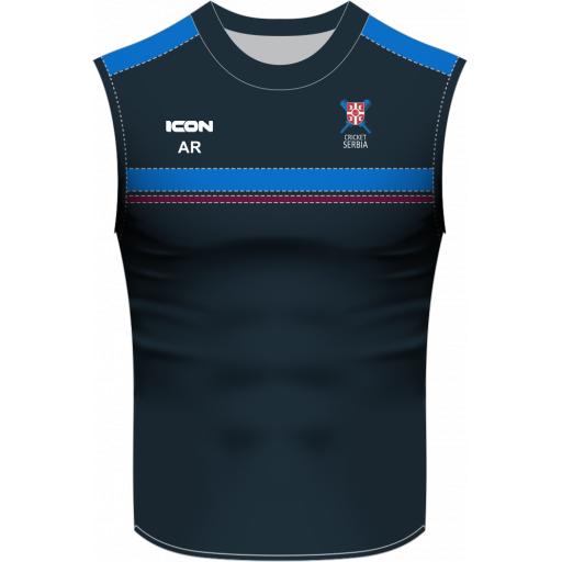 Cricket Serbia Titan Sleeveless T-Shirt - Junior