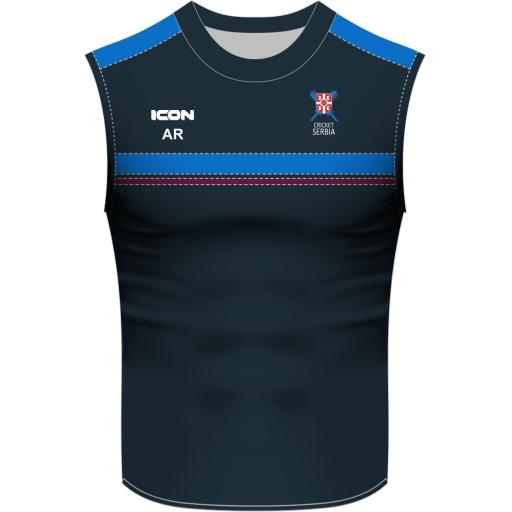 Cricket Serbia Titan Sleeveless T-Shirt - Senior