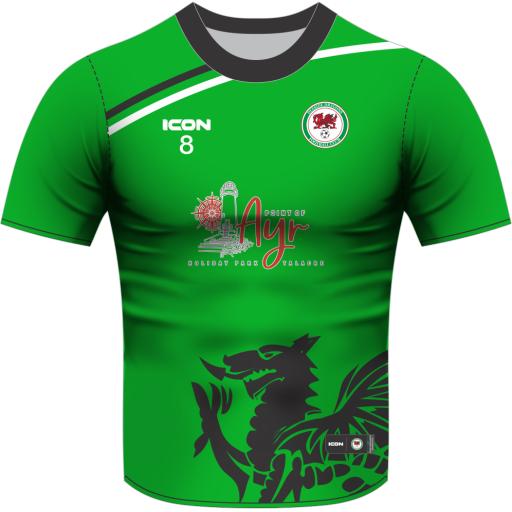 DEESIDE DRAGONS FC U12'S HYBRID MATCH SHIRT S/S (HOME) - JUNIOR