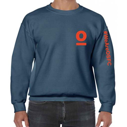 Oldham Sixth Form College Sweatshirt - Design 2 with Orange Print