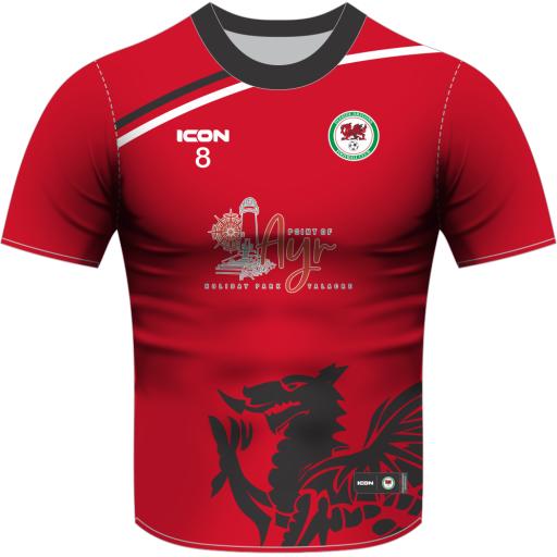 DEESIDE DRAGONS FC U12'S HYBRID MATCH SHIRT S/S (AWAY) - JUNIOR