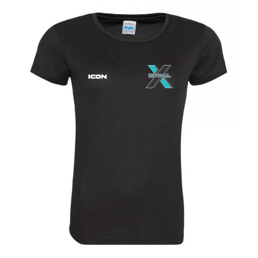 Netball X T-shirt - Black - Ladies
