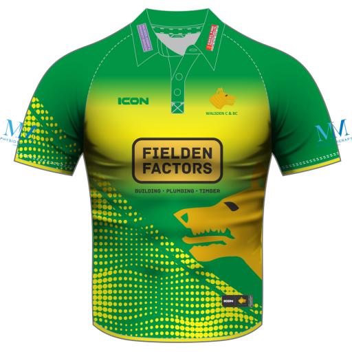 WALSDEN CRICKET CLUB (JUNIOR SECTION) HYBRID + MATCH SHIRT S/S - JUNIOR