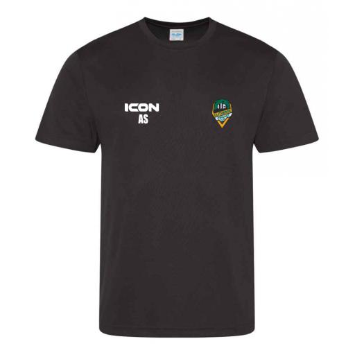 Clitheroe Cricket Club Juniors Training T - Adult Size - Jet Black