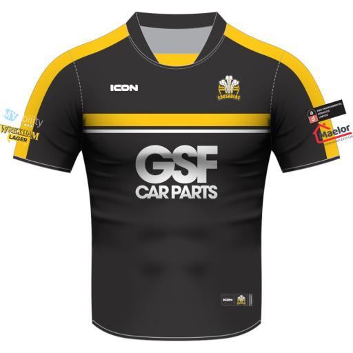 North Wales Crusaders Rugby League HYBRID MATCH SHIRT S/S SENIOR