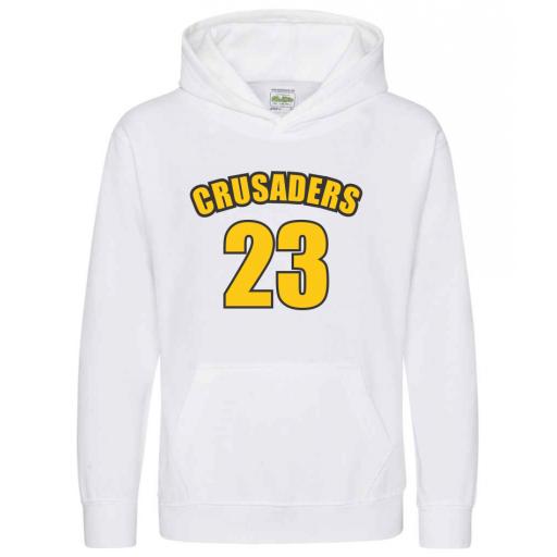 CRUSADERS SUPPORTER JUNIOR HOODIE - WHITE