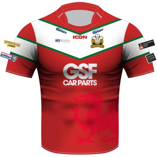 NORTH WALES CRUSADERS RUGBY LEAGUE REPLICA HOME SHIRT