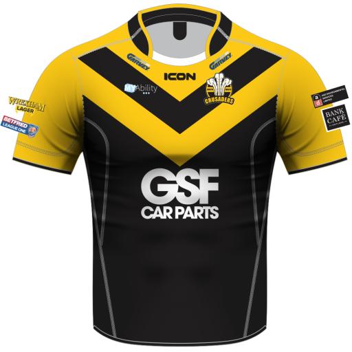 NORTH WALES CRUSADERS RUGBY LEAGUE PLAYERS AWAY MATCH SHIRT