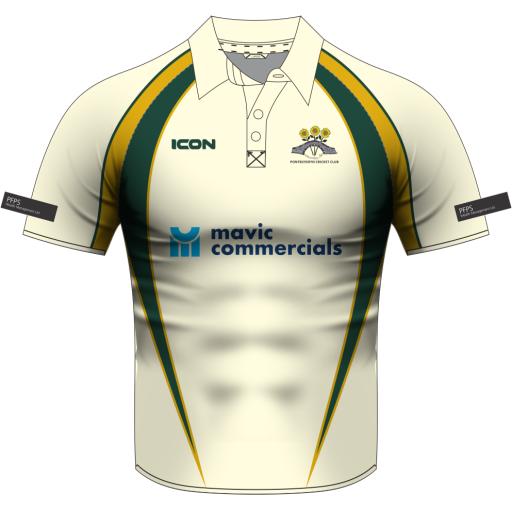 PONTBLYDDYN CRICKET CLUB MATCH + CRICKET SHIRT S/S - SENIOR
