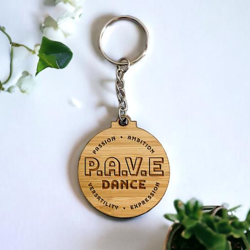 Pave Dance Club Crest Keyring