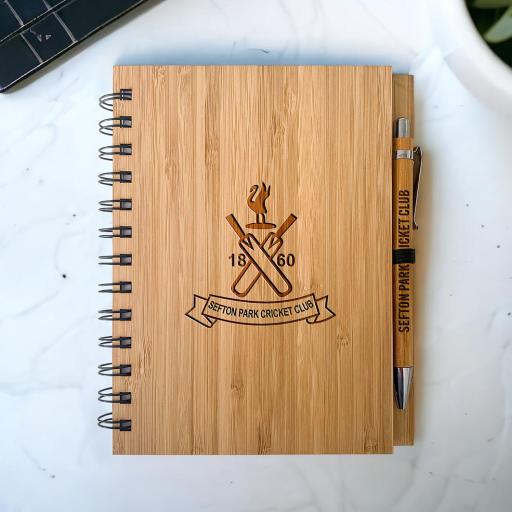 Sefton Park Cricket Club Bamboo Notebook & Pen Sets