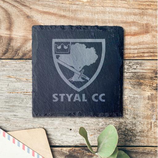 Styal Cricket Club Slate Coasters (sets of 4)