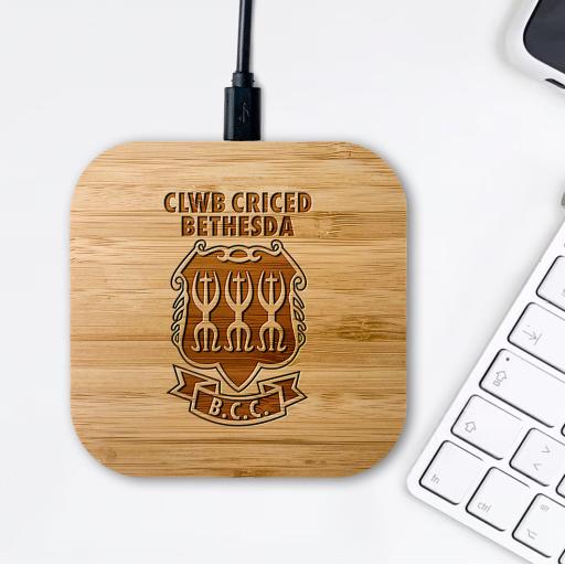 Bethesda Cricket Club Bamboo Wireless Chargers