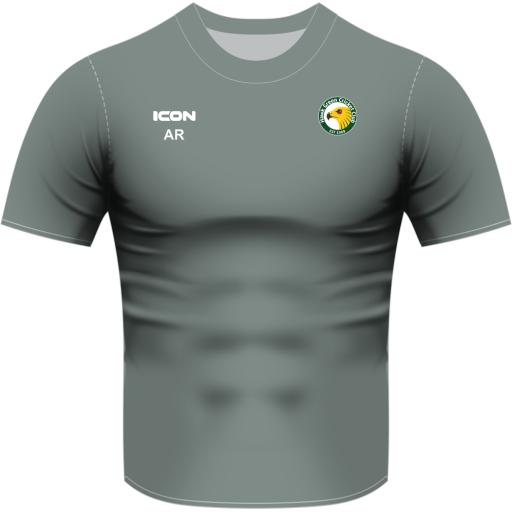 HAWK GREEN CRICKET CLUB T-SHIRT S/S (GREY) - SENIOR