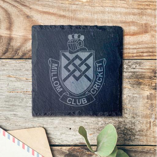 Millom Cricket Club Slate Coasters (sets of 4)