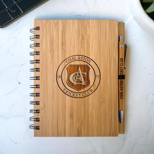 Coal Aston Cricket Club Bamboo Notebook & Pen Sets