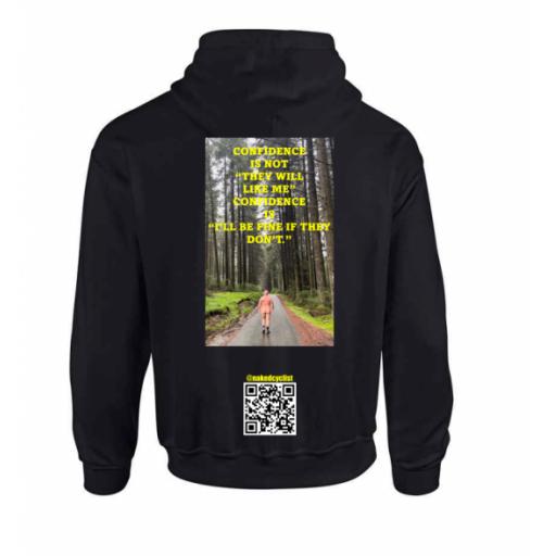THE NAKED CYCLIST PHOTO HOODIE - BLACK