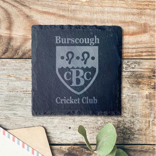 Burscough Cricket Club Slate Coasters (sets of 4)