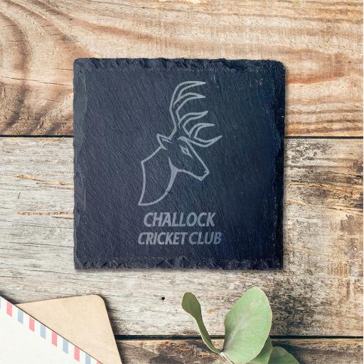 Challock Cricket Club Slate Coasters (sets of 4)