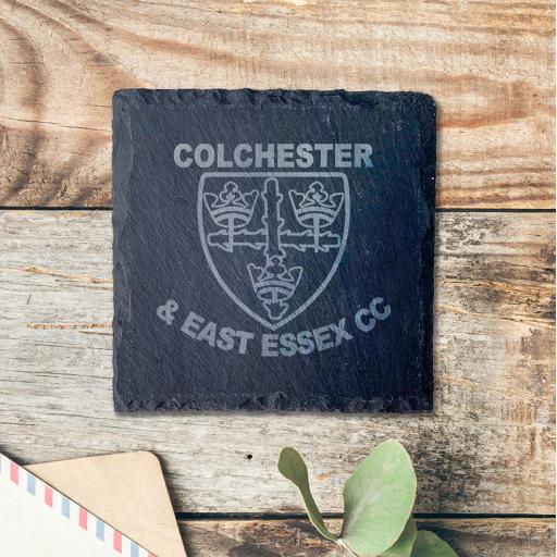 Colchester & East Essex Cricket Club Slate Coasters (sets of 4)