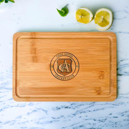 Coal Aston Cricket Club Wooden Cheeseboards/Chopping Boards