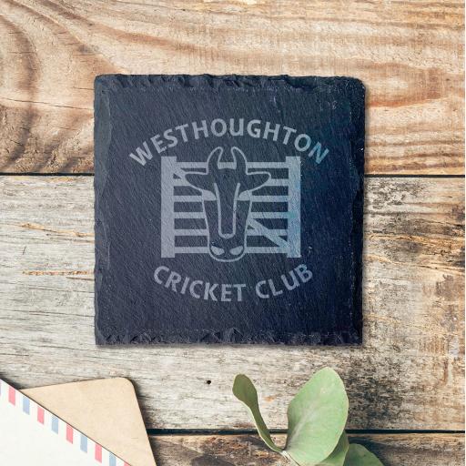 Westhoughton Cricket Club Slate Coasters (sets of 4)