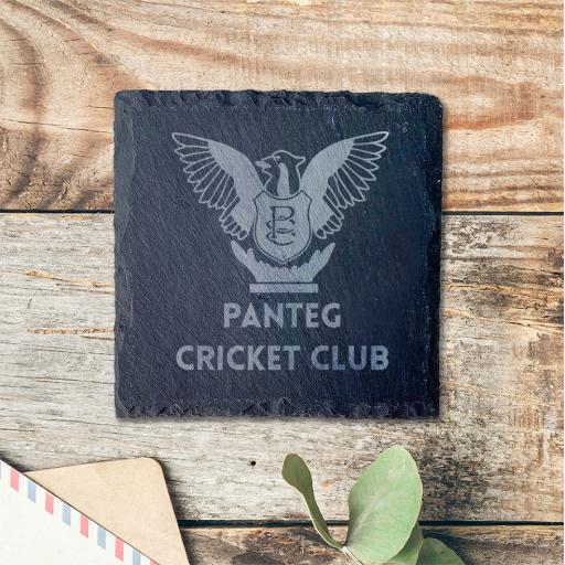 Panteg Cricket Club Slate Coasters (sets of 4)