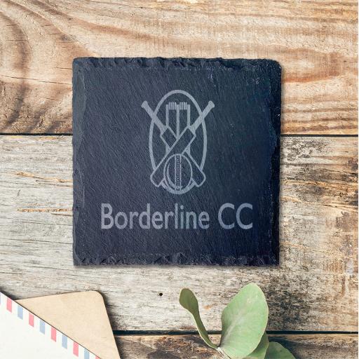 Borderline Cricket Club Slate Coasters (sets of 4)