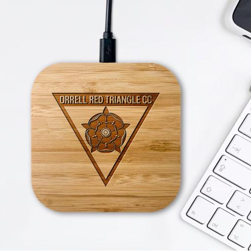 Orrell Red Triangle CC Bamboo Wireless Chargers