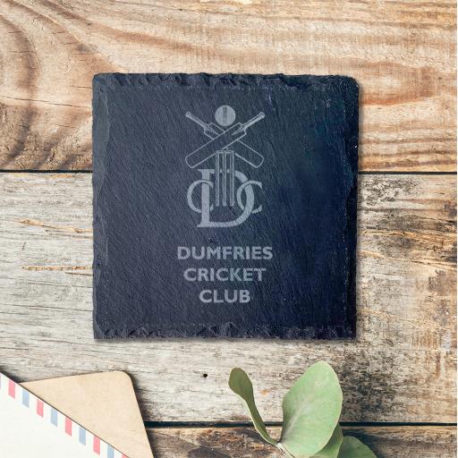 Dumfries Cricket Club Slate Coasters (sets of 4)
