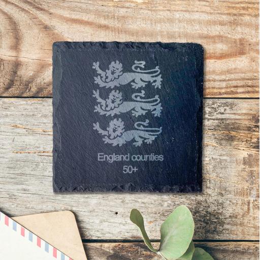 England Counties 50+ Slate Coasters (sets of 4)