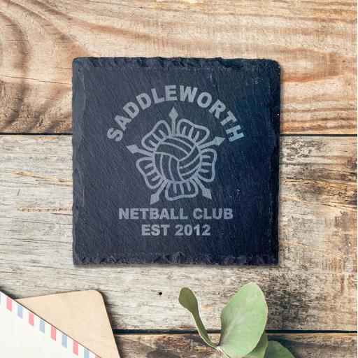 Saddleworth Netball Club Slate Coasters (sets of 4)