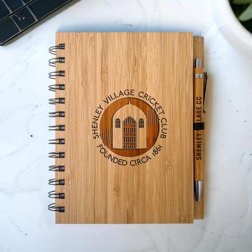 Shenley Village Cricket Club Bamboo Notebook & Pen Sets