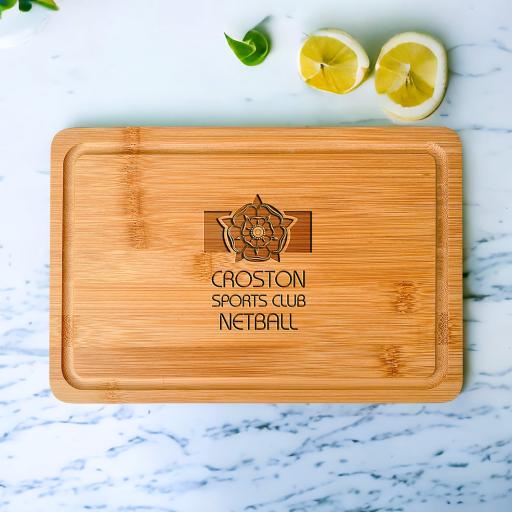 Croston Sports Club (Netball) Wooden Cheeseboards/Chopping Boards