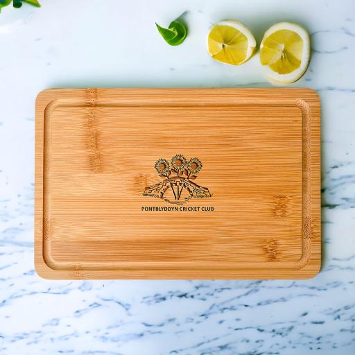 Pontblyddyn Cricket Club Wooden Cheeseboards/Chopping Boards