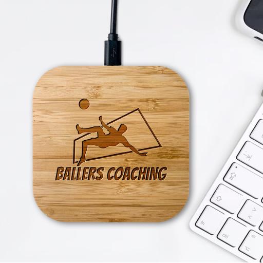 Ballers Coaching Bamboo Wireless Chargers