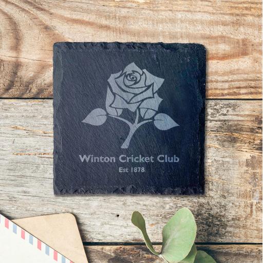 Winton Cricket Club Slate Coasters (sets of 4)