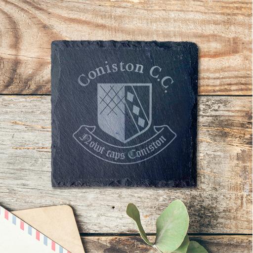 Coniston Cricket Club Slate Coasters (sets of 4)