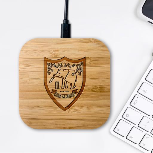 Elephant Wanderers Cricket Club Bamboo Wireless Chargers