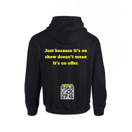 THE NAKED CYCLIST (QUOTE 3) HOODIE - BLACK