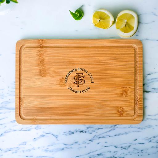 Farnworth Social Circle Cricket Club Wooden Cheeseboards/Chopping Boards