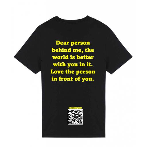 THE NAKED CYCLIST (QUOTE 5) T-SHIRT - BLACK