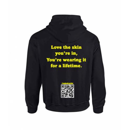 THE NAKED CYCLIST (QUOTE 6) HOODIE - BLACK
