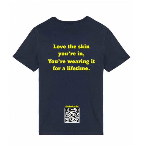 THE NAKED CYCLIST (QUOTE 6) T-SHIRT - NAVY